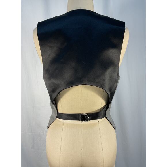 Helmut Lang 'Tux' Black Wool Vest Size 4 - Picture 3 of 5